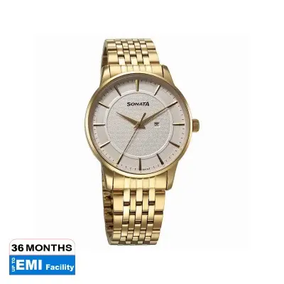 Picture of Sonata Aspire Quartz Analog Black Dial Leather Strap Watch for Men