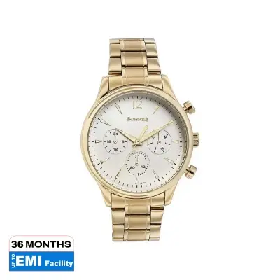 Picture of Sonata Quartz Analog White Dial Brown Leather Strap Watch For Men