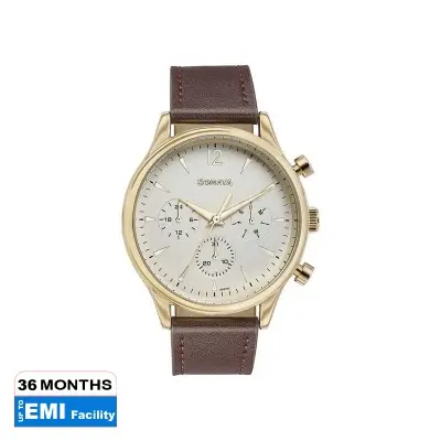 Picture of Sonata Quartz Analog Black Dial Black Leather Strap Watch For Men