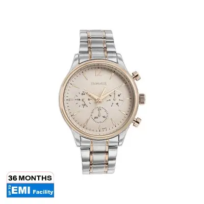 Picture of Sonata Quartz Analog Silver Dial Golden Stainless Steel Strap Watch For Men