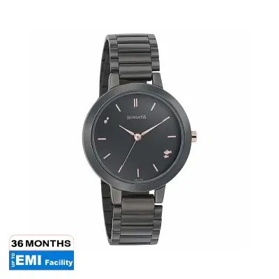 Picture of Sonata Quartz Analog Multicoloured Dial Two Toned Stainless Steel Strap Watch For Women