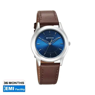 Picture of Titan Karishma Zing Quartz Analog Blue Dial Leather Strap Watch for Men