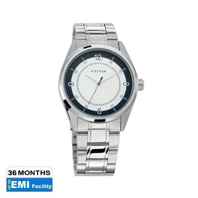 Picture of Workwear Watch with White Dial & Stainless Steel Strap