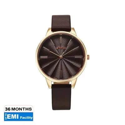 Picture of Titan Neo Quartz Analog Maroon Dial Leather Strap Watch For Women
