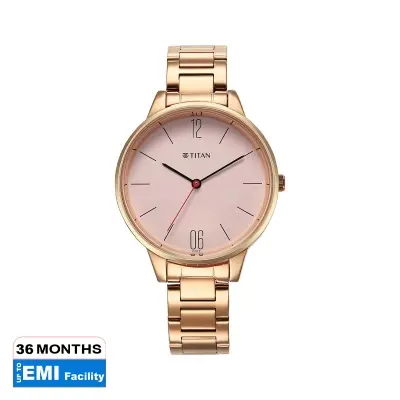 Picture of Titan Quartz Analog Rose Gold Dial Watch for Women