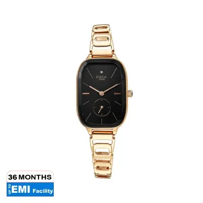 Picture of Titan Raga Chic Quartz Analog Black Dial Rose Gold Metal Strap Watch for Women