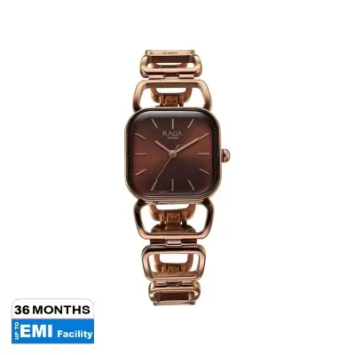 Picture of Titan Raga Ascend Quartz Analog Brown Dial With Brown Color Metal Strap Watch For Women