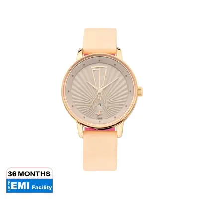 Picture of Fastrack - Ruffles Beige Dial Leather Strap Watch