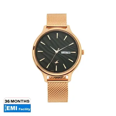 Picture of Fastrack - Ruffles Black Dial Metal Mesh Strap Watch