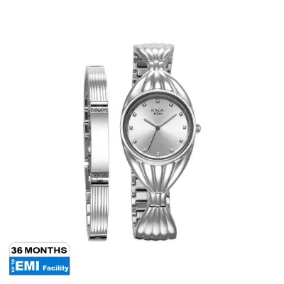 Picture of Titan Raga Memoirs Quartz Analog Silver Dial With Silver Metal Strap Watch For Women