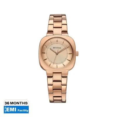 Picture of Titan Horizon Quartz Analog Rose Gold Dial Stainless Steel Strap Watch For Women