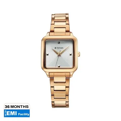 Picture of Titan Horizon Quartz Analog White Dial Stainless Steel Strap Watch For Women