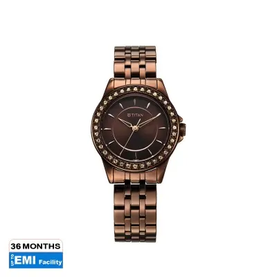 Picture of Titan 9798Qm01 Women Brass Round Shape Watches
