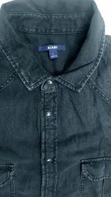 Picture of Black Fashionable Casual Denim Jeans Shirt For Men