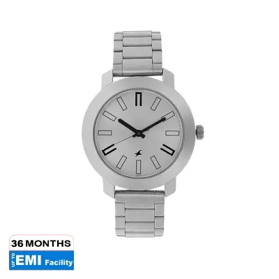 Picture of Fastrack Quartz Analog Silver Dial Stainless Steel Strap Watch For Guys (3120Sm01)