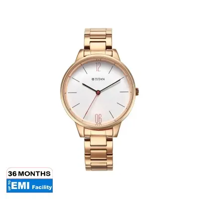 Picture of Titan 2648Wm03 Quartz Analog White Dial Watch For Women