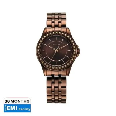 Picture of Titan 9798Qm01 Women Brass Round Shape Watches