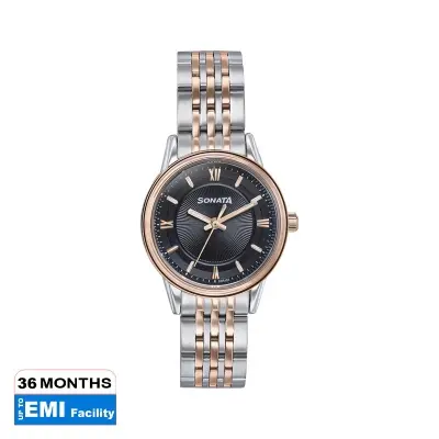 Picture of Sonata Blue Round Dial Multicolour Strap Watch For Ladies