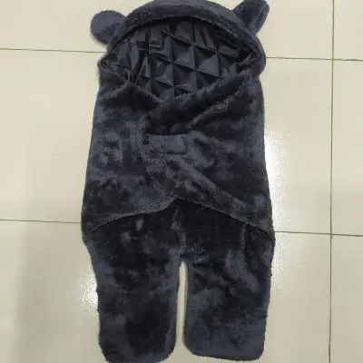 Picture of Baby Sleeping Bag Ultra-Soft Fluffy Fleece Newborn Receiving Blanket Infant Boys Girls ClothesSleeping Nursery Wrap Swaddle Silver