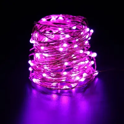 Picture of purple colour Fairy Lights Led String Lights 33 Feet Long Red, Pink, golden
