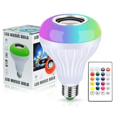 Picture of Smart Led Remote Control Bluetooth Speaker Music Bulb - AC, RGB remote control Bluetooth music bulb lamp, Led Music BulbWith Bluetooth Speaker Multicolor