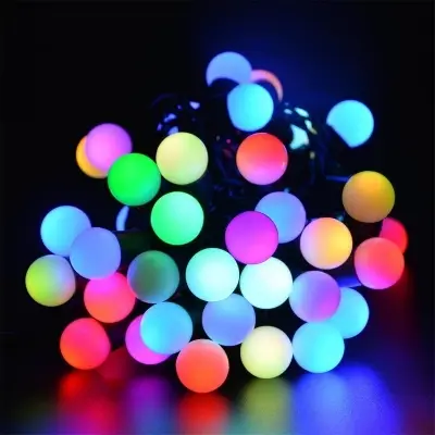 Picture of Candy Ball 15ft String LED Fairy Lights - Rainbow Multicolor