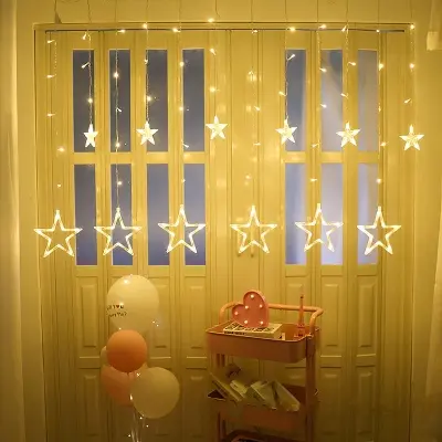 Picture of Star Shape String Led Curtain Light Gold