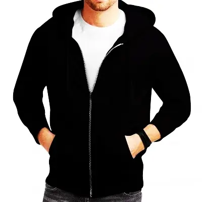 Picture of Black Stylish Casual Long Sleeve Hoodies for Men - Hoodie For Men
