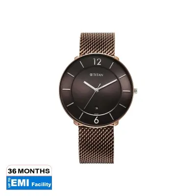 Picture of Titan Neo Splash Quartz Analog with Date Brown Dial Stainless Steel Strap Watch for Men