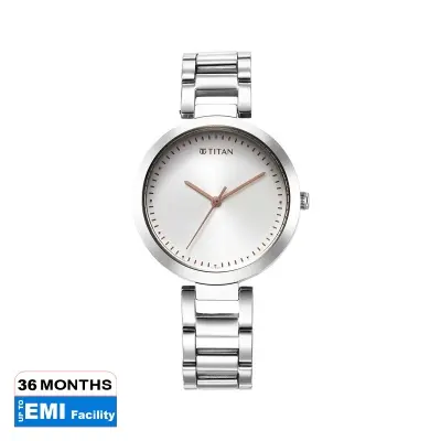 Picture of Titan Workwear Quartz Analog Silver Dial Silver Stainless Steel Strap Watch for Women