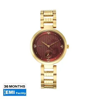 Picture of Titan Red Dial Metal Strap Watch for Women
