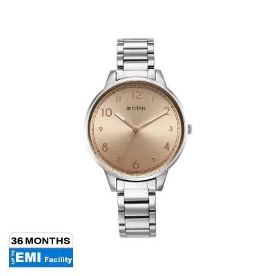 Picture of Titan 2648Sm08 Rose Gold Urban Rose Gold Dial Analog Metal Strap Watch