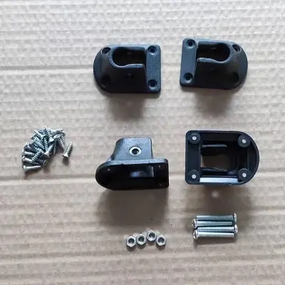 Picture of 4Pcs Foldable Laptop Table Leg Connector Folding Lap Desk Leg Brackets Repair Leg Fittings Folding Table Leg Corner Brackets Black