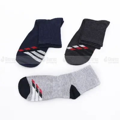 Picture of 3 Pairs Men’s Merino Wool Ankle Socks – All Season Comfort & Durability Multicolor