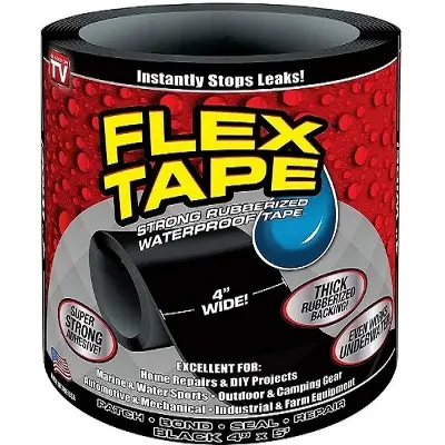 Picture of Flex Tape Waterproof Tape Pipe Repair Strong Waterproof Glue Black