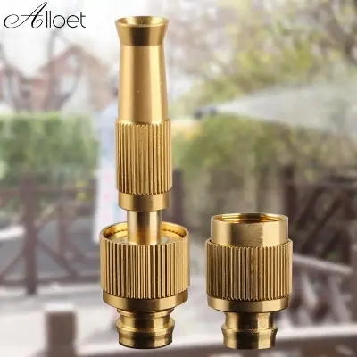 Picture of Spray Water Gun Connectors Adjustable Watering Flower Car Wash Tool Pure Copper Joint High Pressure Integrated Direct Spray Gun Gold