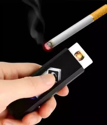 Picture of SB Rechargeable Electronic Cigarette Lighter – Windproof Dual Arc – Black Multicolor