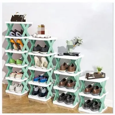 Picture of New multi-functional household foldable shoe cabinet ( 5 layer ) Multicolor