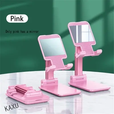 Picture of Foldable FOLDING DESKTOP PHONE STAND Mobile Phone Holder Stand ( BLACK ) Pink