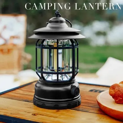 Picture of 1 Set Warm Light Vintage Tent Lamp Portable Lantern Camping Light 20-200 Lumens Multifunctional Multicolor