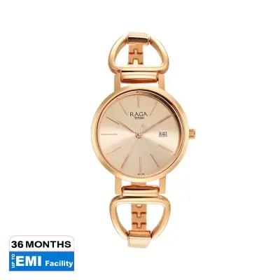 Picture of Titan Silver Dial Quartz Analog with Date Watch for Women