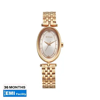 Picture of Titan Karishma Quartz Analog Silver Dial Rose Gold Stainless Steel Strap Watch For Women