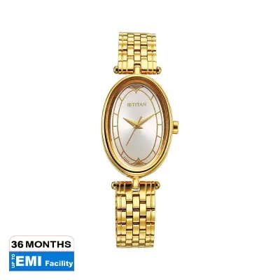 Picture of Titan Karishma Quartz Analog Silver Dial Golden Stainless Steel Strap Watch For Women