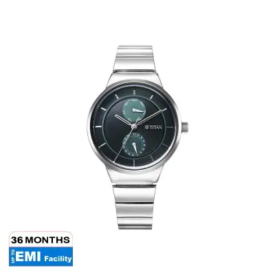 Picture of Titan Neo Multifunction Green Dial Silver Color Stainless Steel Strap Watch For Women