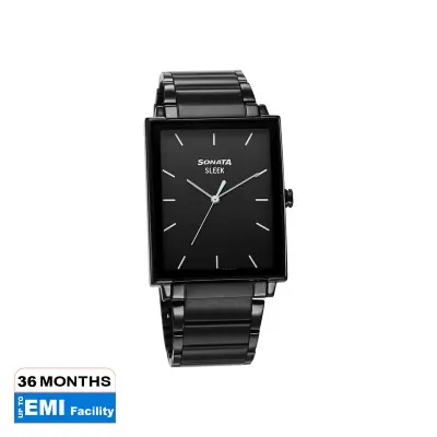 Picture of Sleek Black Dial Analog Watch for Men