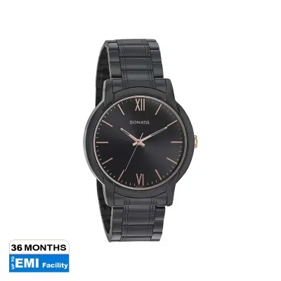 Picture of Beyond Gold Black Dial Metal Strap Watch