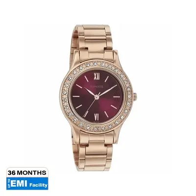 Picture of Blush It Up with Maroon Dial Stainless Steel Strap Watch