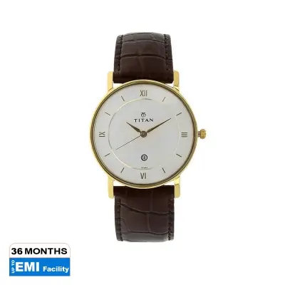 Picture of White Dial Leather Strap Watch