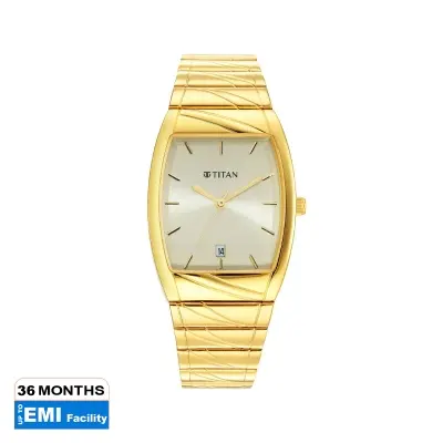 Picture of Karishma Champagne Dial Brass Strap Watch