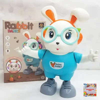 Picture of Dancing Rabbit Toy for Kids – Cute Musical Electric Bunny with Light & Sound Multicolor